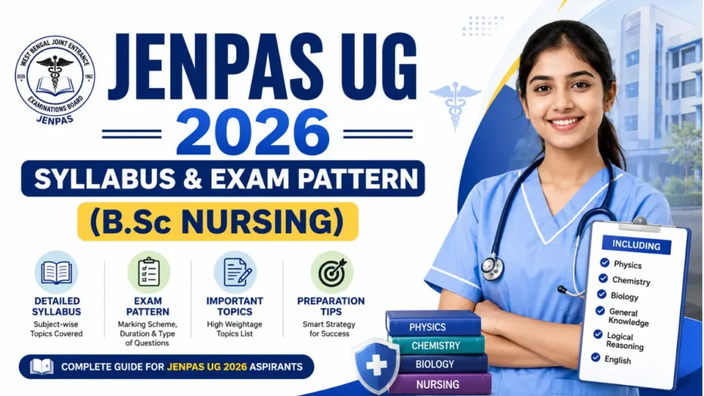Detailed guide on syllabus and exam pattern for JENPAS UG 2026 B.Sc Nursing