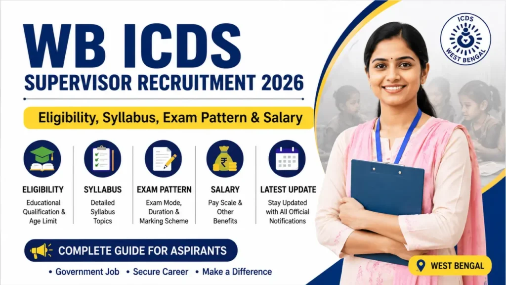 WB ICDS Supervisor Recruitment 2026