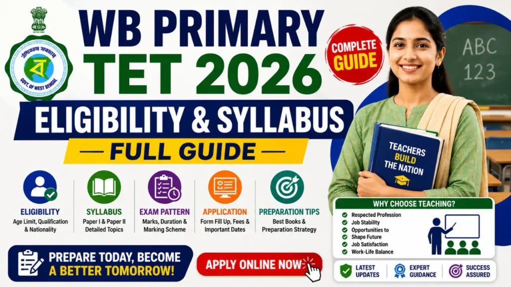 WB Primary TET 2026 Eligibility & Syllabus: Full Guide