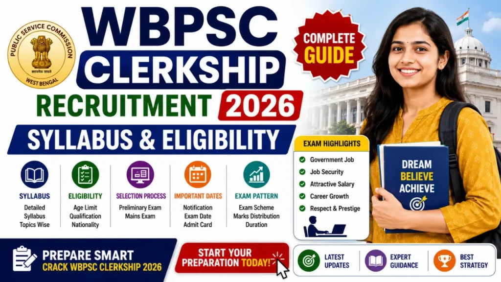 WBPSC Clerkship Recruitment 2026 Syllabus breakdown