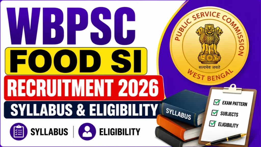 WBPSC Food SI Recruitment 2026